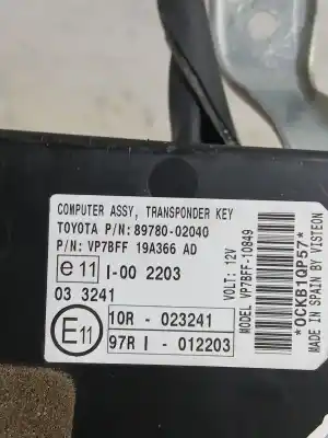 Peça sobressalente para automóvel em segunda mão módulo eletrônico por toyota auris (_e15_) 1.33 dual-vvti (nre150_) referências oem iam 8978002040  