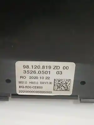 Second-hand car spare part multifunction switch for citroen jumpy iii autobús (v_) 1.5 bluehdi 100 oem iam references 98120819zd  