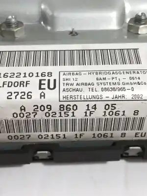 Gebrauchtes Autoersatzteil VORDERER RECHTER AIRBAG zum MERCEDES-BENZ CLK (C209) CLK 240 (209.361) OEM-IAM-Referenzen A2098601405  