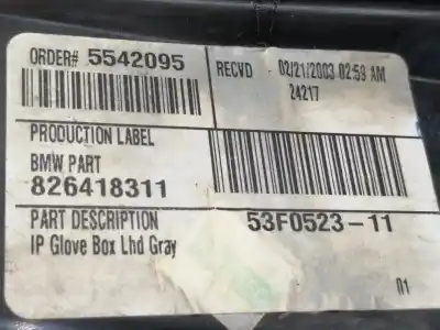 Second-hand car spare part glove compartment for bmw x5 (e53) 4.4i automático oem iam references 826418311  