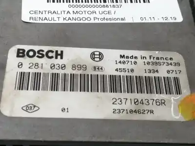 Second-hand car spare part ecu engine control for renault kangoo profesional oem iam references 0281030899  