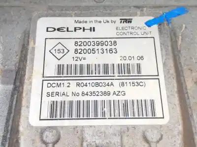 Second-hand car spare part ecu engine control for renault clio iii confort dynamique oem iam references 8200399038 8200513163 