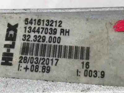 Second-hand car spare part passenger side right window regulator for opel corsa e business oem iam references 13447039rh  