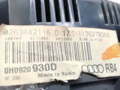 Gebrauchtes Autoersatzteil instrumententafel zum audi a4 cabrio (8h) 2.5 tdi 163 cv / 120 kw oem-iam-referenzen 8h0920930d 8h0920900ax 0263642116