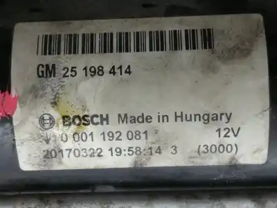 Peça sobressalente para automóvel em segunda mão motor de arranque por opel corsa e business referências oem iam 0001192081  