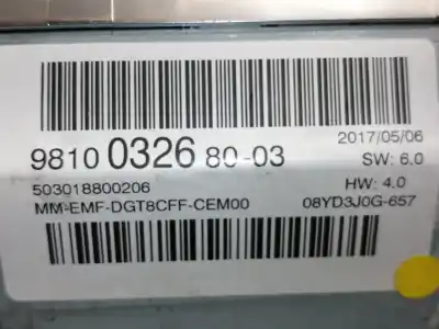 Second-hand car spare part multifunction display for peugeot 3008 active oem iam references 9810032680 08yd3j0g657 / 555018803300 503018800206