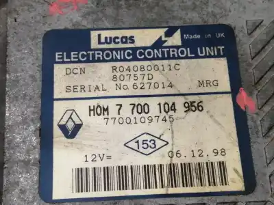 Автозапчасти б/у блок управления двигателем за renault megane i scenic (ja0) 1.9 d alize ссылки oem iam 7700104956  