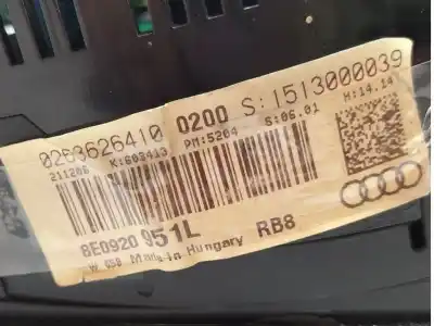 Second-hand car spare part dashboard for audi a4 avant (8e) 2.0 tdi oem iam references 8e0920951l  