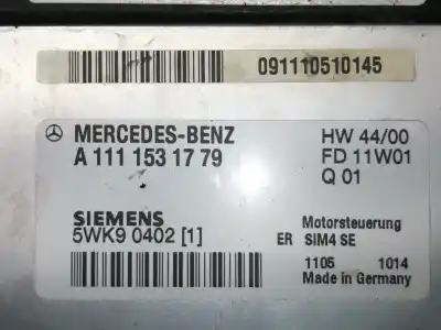 Second-hand car spare part ecu engine control for mercedes clase c (w203) c 180 (203.035) oem iam references a1111531779 5wk904021 091110510145 
