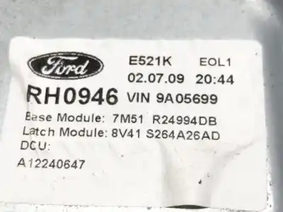 Автозапчасти б/у задний правый стеклорегулятор за ford kuga (cbv) titanium ссылки oem iam 7m5t14b534cd 7m5t14b534 / 8v41s264a26ad 5wk11598f