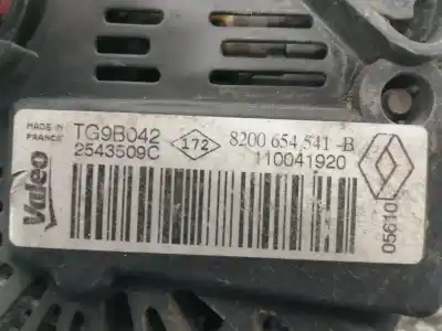 Second-hand car spare part alternator for renault twingo authentique oem iam references 8200654541b 110041920 / 2543509c tg9b042