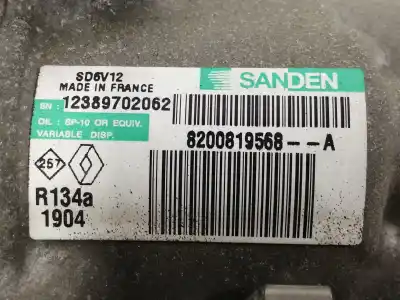 Second-hand car spare part air conditioning compressor for renault twingo authentique oem iam references 8200819568a sd6v121904 12389702062