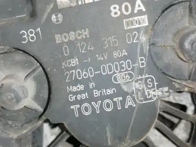 Pezzo di ricambio per auto di seconda mano alternatore per toyota corolla (e12) 1.6 16v riferimenti oem iam 0124315024  