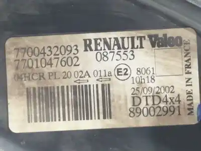 Автозапчасти б/у правая фара за renault scenic rx4 (ja0) 1.9 dci salomon ссылки oem iam 7700432093  