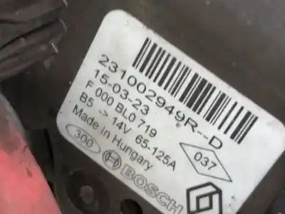 Second-hand car spare part alternator for dacia dokker ambiance oem iam references 231002949r  