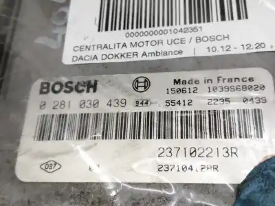 Second-hand car spare part ecu engine control for dacia dokker ambiance oem iam references 0281030439 127102213r 237104128r