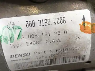 Peça sobressalente para automóvel em segunda mão motor de arranque por smart coupe pulse referências oem iam a0051512601  