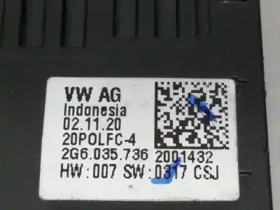 Second-hand car spare part electronic module for volkswagen polo advance oem iam references 2g6035736  