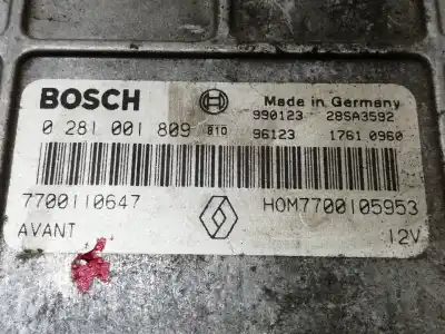 Автозапчастина б/у ебу контролер двигуна для renault scenic (ja..) 1.9 dti diesel cat посилання на oem iam 0281001809  