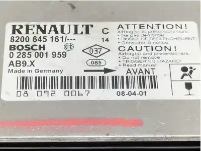 Peça sobressalente para automóvel em segunda mão centralina de airbag por renault clio iii authentique referências oem iam 8200645161  