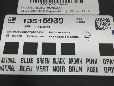 Peça sobressalente para automóvel em segunda mão módulo eletrônico por opel corsa e expression referências oem iam 13515939 f00hj01694 