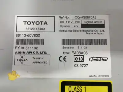 Автозапчастина б/у багатофункційний дисплей для toyota prius (_w3_) 1.8 hybrid (zvw3_) посилання на oem iam cqhs0870aj 8612047400 / 511102 8611360v830 / fxja511102