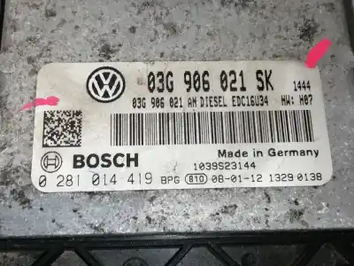 Second-hand car spare part ecu engine control for seat toledo (5p2) reference oem iam references 03g906021sk  