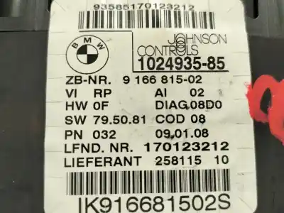 Peça sobressalente para automóvel em segunda mão quadrante por bmw serie 1 berlina (e81/e87) 2.0 16v cat referências oem iam 102493585 916681502 