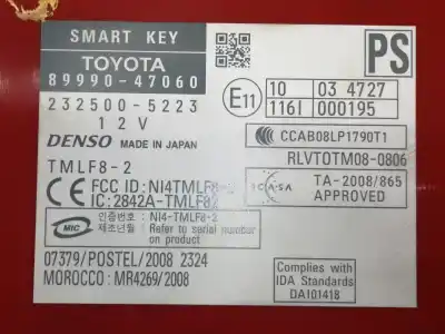 Автозапчастина б/у блок управління іммобілізатором для toyota prius (_w3_) 1.8 hybrid (zvw3_) посилання на oem iam 8999047060 2325005223 2842atmlf82