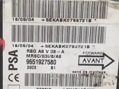 Peça sobressalente para automóvel em segunda mão centralina de airbag por citroen c3 1.1 collection referências oem iam 9651927580  