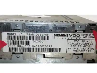 Gebrauchtes Autoersatzteil audiosystem / radio-cd zum citroen xsara picasso 1.6 16v exclusive oem-iam-referenzen 96545983xt01  