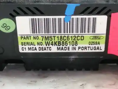 Peça sobressalente para automóvel em segunda mão comando de sofagem (chauffage / ar condicionado)  por ford focus lim. (cb4) titanium referências oem iam 7m5t18c612cd 7m5t18c612 