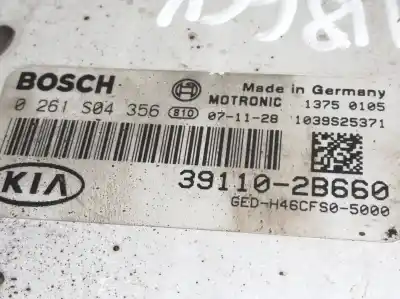 Second-hand car spare part ecu engine control for kia cee´d active oem iam references 391102b660 0261s04356 1039s25371