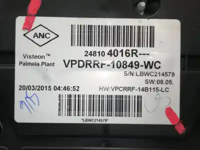 Second-hand car spare part dashboard for renault captur i (j5_, h5_) 0.9 tce 90 oem iam references 248104016r  