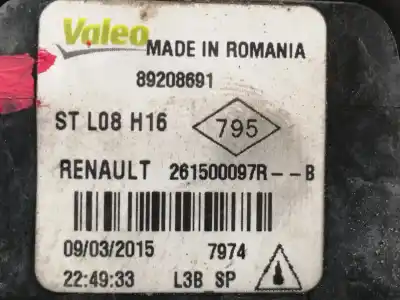 Second-hand car spare part left fog light for renault captur i (j5_, h5_) 0.9 tce 90 oem iam references 261500097rb  