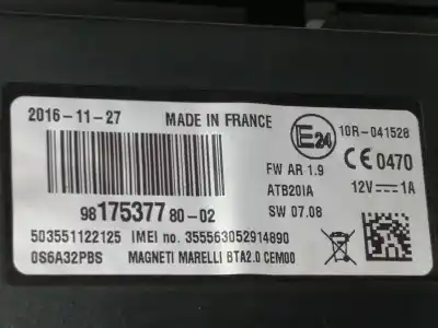 Peça sobressalente para automóvel em segunda mão módulo eletrônico por citroen c3 shine referências oem iam 9817537780  