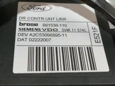 İkinci el araba yedek parçası arka sol cam regülatörü için ford c-max (cb3) ghia oem iam referansları a11969876 981536110 / 5wk11574l 992763100