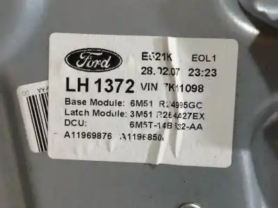 İkinci el araba yedek parçası arka sol cam regülatörü için ford c-max (cb3) ghia oem iam referansları a11969876 981536110 / 5wk11574l 992763100