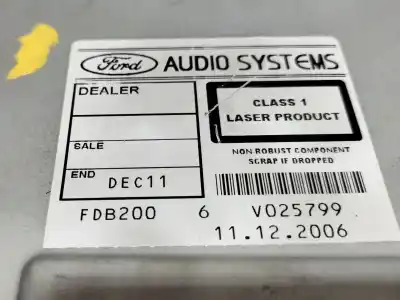 Автозапчастина б/у аудіо система / радіо cd для ford c-max (cb3) ghia посилання на oem iam 6s6118c815ah  