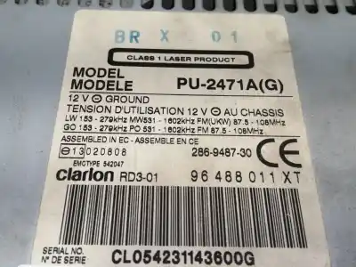 Автозапчастина б/у аудіо система / радіо cd для citroen c2 sx посилання на oem iam 96488011xt 96488011 
