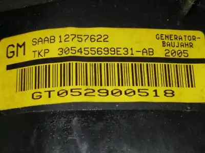 Second-hand car spare part front left air bag for saab 9-3 combi (e50) 1.9 d oem iam references 12757622 gt052900518 / 305453410 305455699e31ab / 498997212