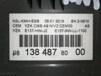 Peça sobressalente para automóvel em segunda mão quadrante por peugeot 208 active referências oem iam 981384878000  e137hwj2 / e137swll1100