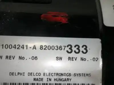 Second-hand car spare part heating / air conditioning control panel for renault espace iv (jk0) 2.0 dynamique [2.0 ltr. - 110 kw dci diesel fap] oem iam references 8200367333  