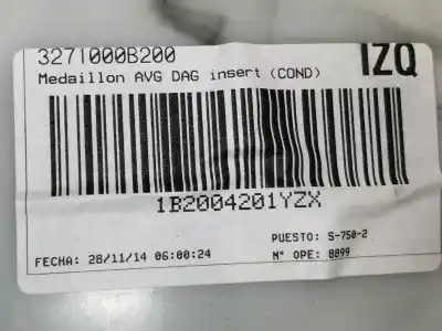 Second-hand car spare part left front door trim for citroen c4 picasso ii 1.6 hdi 90 oem iam references 6307126163 1a2yc0193657 / 3271000a0zd / 1b2004201yzx / 1a3td0187505 6307126435 / 98125295yc / p98125295yc / 3271000a3td / 3271000b20