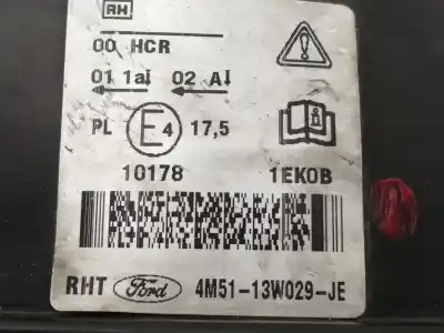 Second-hand car spare part right headlight for ford focus lim. (cb4) titanium oem iam references 1480979 10178 e4 4m5113w029je