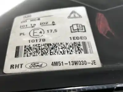 Second-hand car spare part left headlight for ford focus lim. (cb4) titanium oem iam references 1480996  4m5113w030je