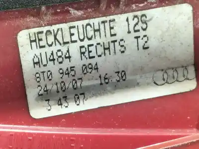 Автозапчасти б/у внутренний правый задний фонарь за audi a5 coupe (8t) 2.7 tdi ссылки oem iam 8t0945094  