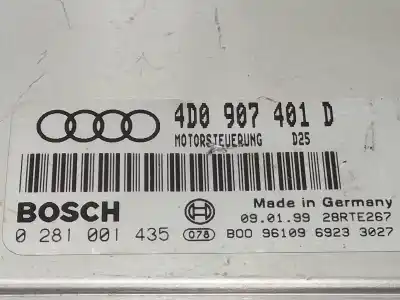Tweedehands auto-onderdeel ecu motorcontroller voor audi a8 (d2) 2.5 tdi 150 cv / 110 kw oem iam-referenties 4d0907401d  