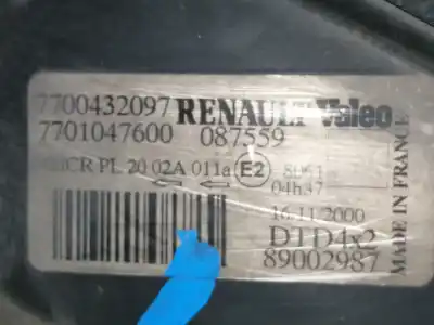 Pezzo di ricambio per auto di seconda mano faro anteriore destro per renault scenic (ja..) 1.6 16v authentique (ja0b/11) riferimenti oem iam 7700432097 7701047600 