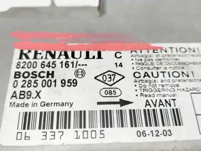 Peça sobressalente para automóvel em segunda mão centralina de airbag por renault clio iii exception referências oem iam 8200645161  